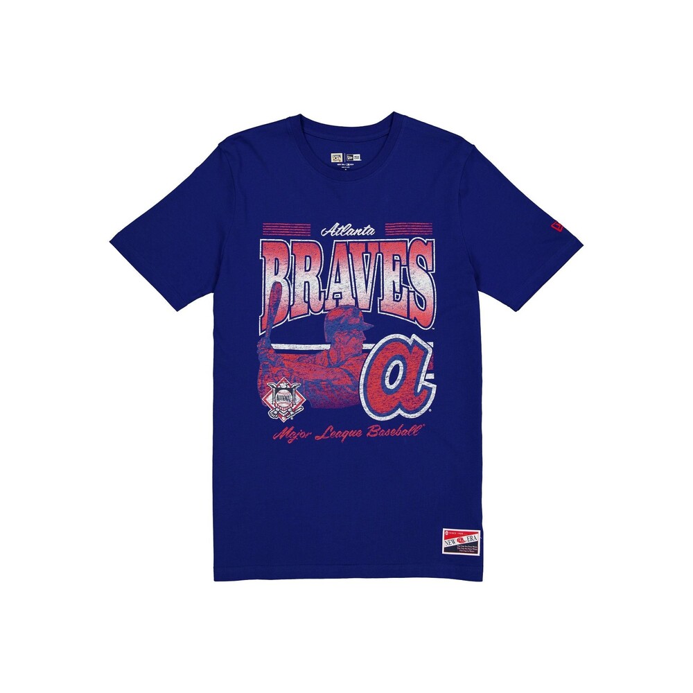 New Era Atlanta Braves Throwback Distress T-Shirt - Size XL